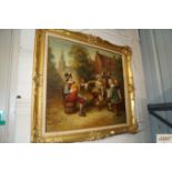 19th Century School, indistinctly signed, oil on c