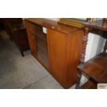 A teak china display cabinet