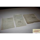 Three Velum documents from the 1800's