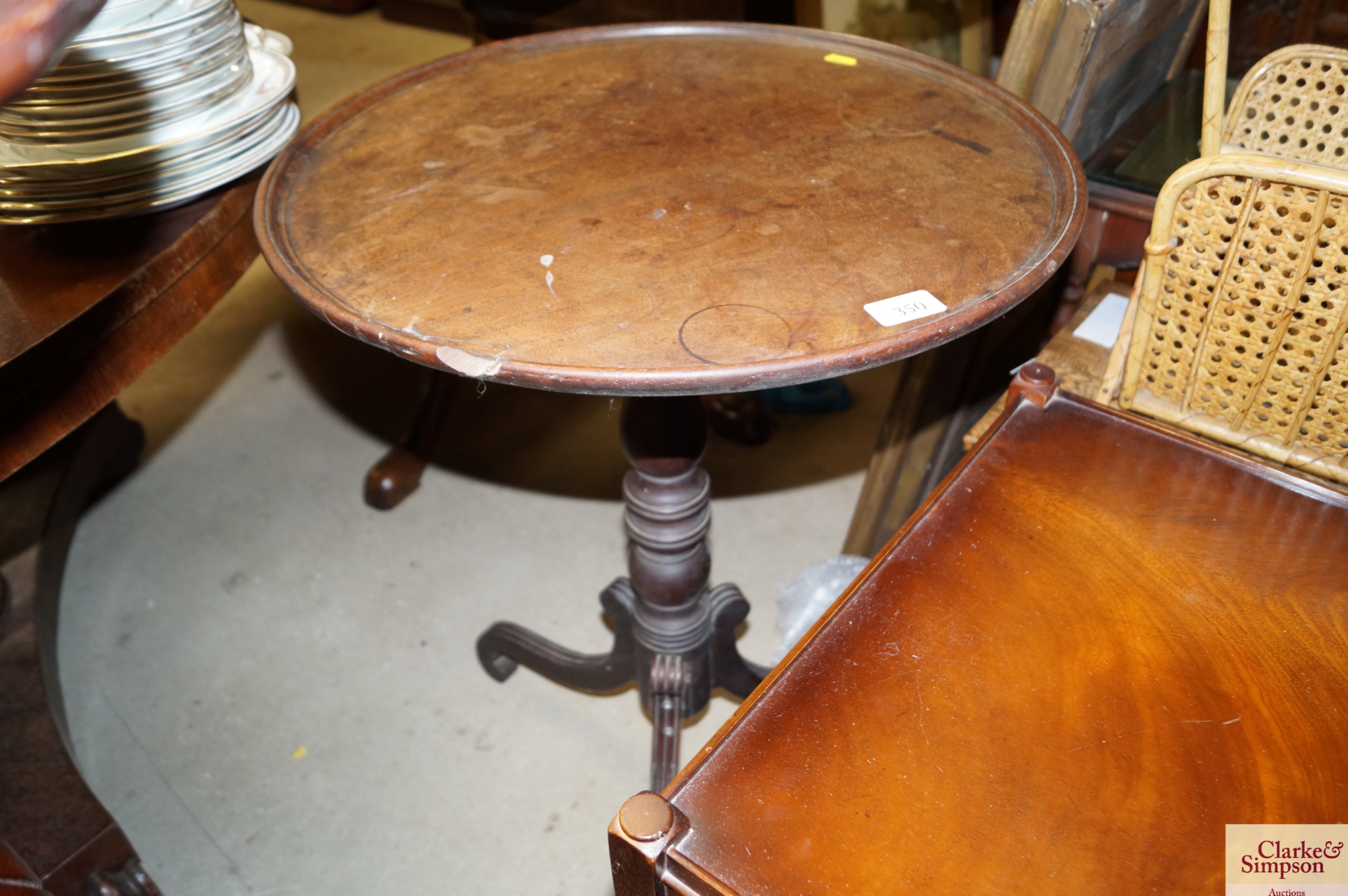 A 19th Century mahogany tripod table AF