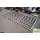 A 10ft galvanised field gate and hinges