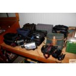 A quantity of various camcorders to include JVC; C