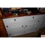 A Stanley Wood of Olney sideboard with a grey pain