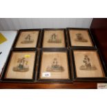 Six framed and glazed Cries of London prints