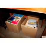 Two boxes of various books