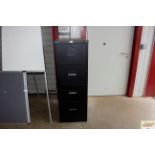 A four drawer filing cabinet