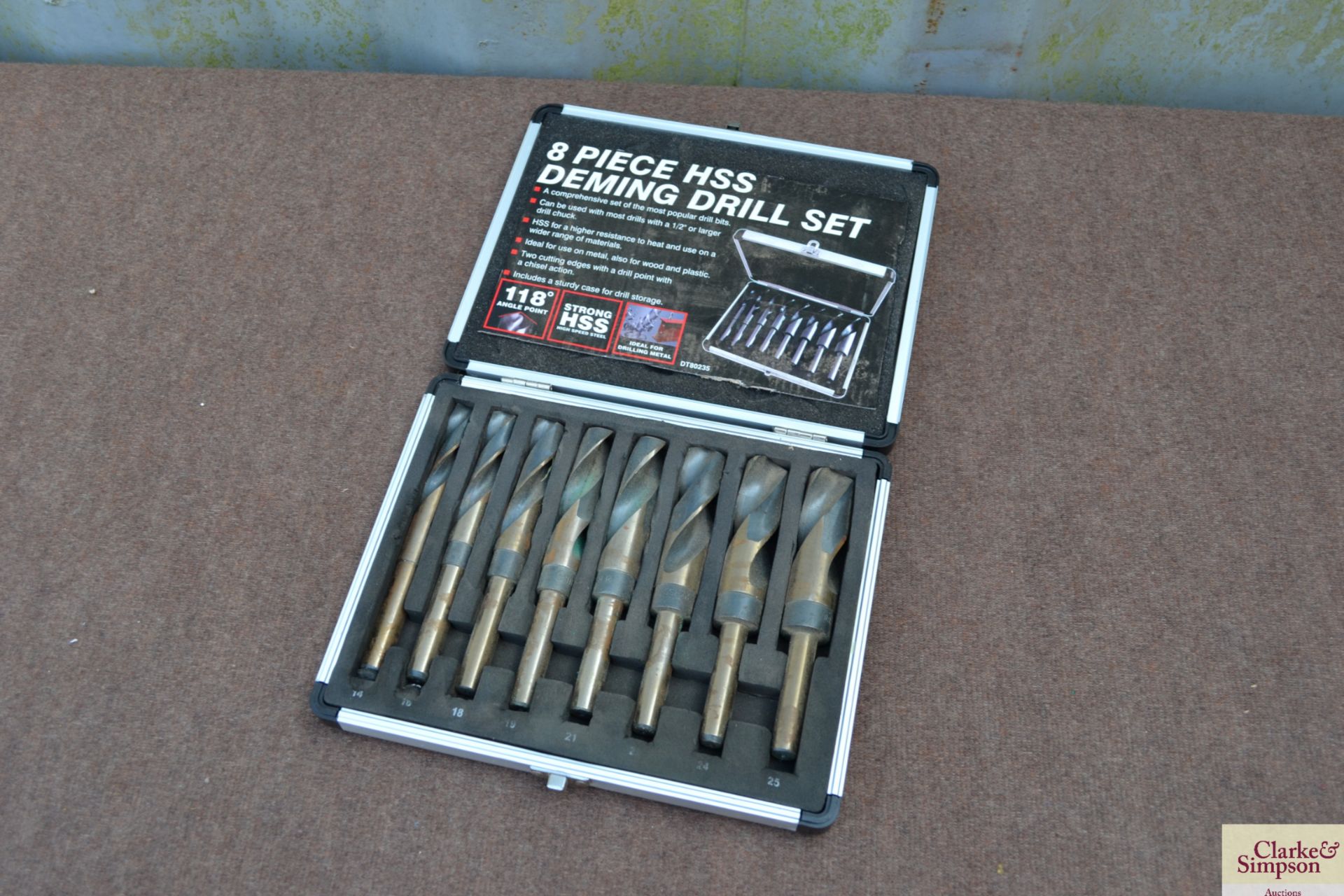 8 piece Deming drill set. V