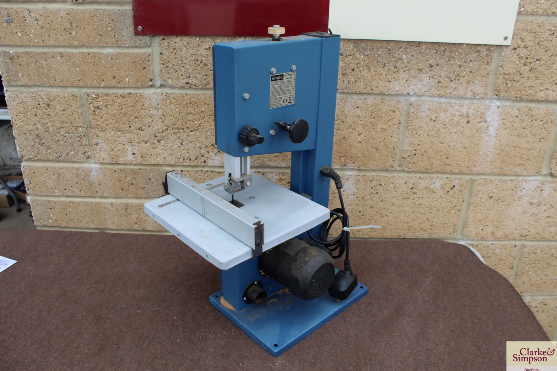 Scheppach HBS 20 240v bench top band saw. - Image 2 of 7