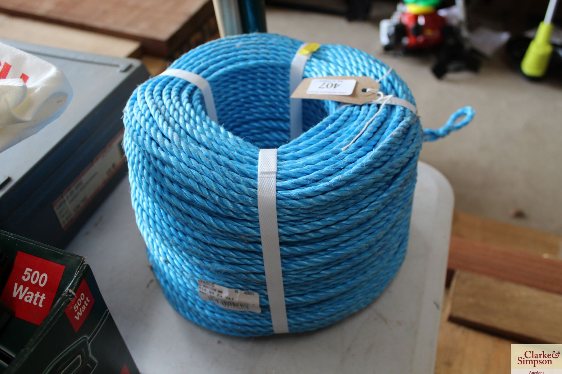 Quantity of 6mm rope, approximately 220m.