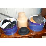 A collection of various vintage hats, Liberty hat