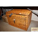 A vintage wicker basket