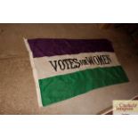 A copy of a Women's Suffragettes flag