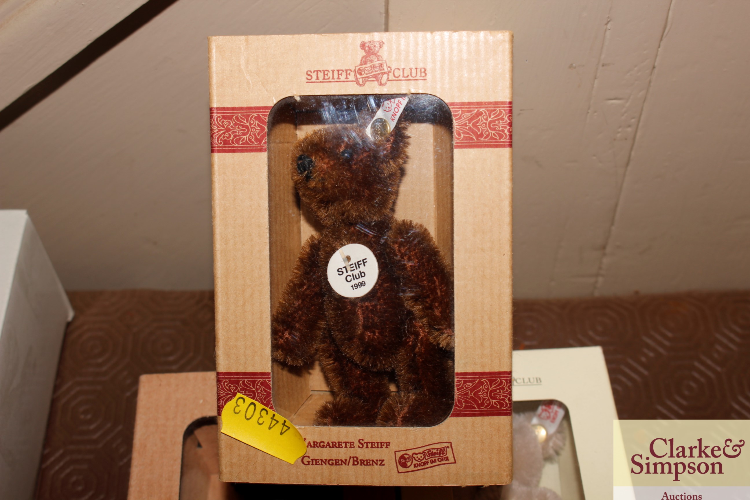 Five boxed Steiff Bear Club bears 1998,1999, 2000, - Image 6 of 6