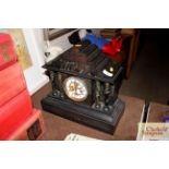 A 19th century marble cased mantel clock