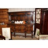 An oak Jacobean style sideboard