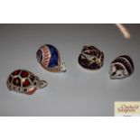 Four Royal Crown Derby paperweights