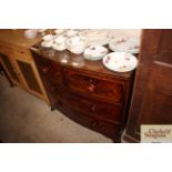 A 19th Century mahogany bow front chest of two sho