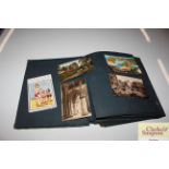 A post-card album and contents