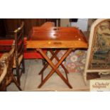 A 19th Century mahogany butler's tray on stand