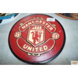 A reproduction Manchester United plaque