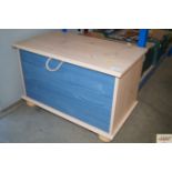 A pine effect blanket box