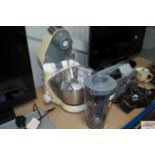 A Kenwood food mixer and various accessories