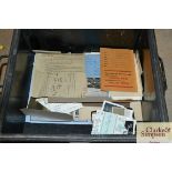 A metal deeds box and contents of various photogra