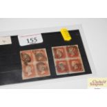 Queen Victoria Penny Reds imperforates in two bloc