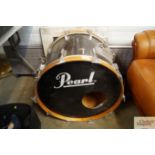 A Pearl base drum