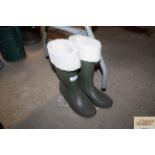 A pair of ladies size 5 lined wellington boots