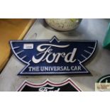 A cast iron Ford "The universal car" sign (185)