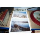 A pack of various unframed prints