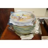 A quantity of various collectors plates