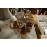 A collection of pottery and stoneware to include s