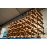 Four wooden wine racks