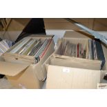 Two boxes of various LP's