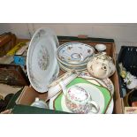A quantity of various china to include Booths, Roy