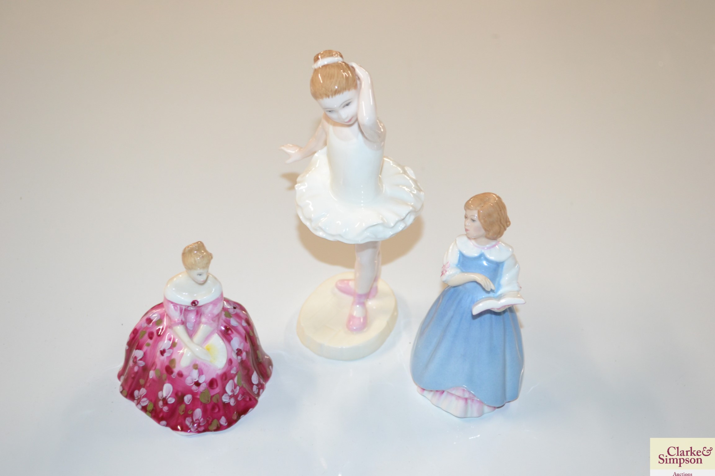 Three Royal Doulton figurines "Little Ballerina, V