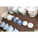 A quantity of Delft items to include a pair of sma