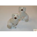 A pair of Staffordshire dogs