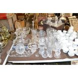 A quantity of various cut glassware to include Edi