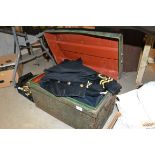 A Royal Naval officers uniform etc. contained in v