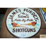 A reproduction James Purdy & Sons plaque