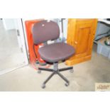 A swivel office chair