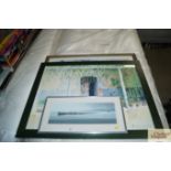 A Jennifer Hannaford pencil signed print "Running