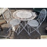 A folding bistro set