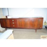 A Greeves and Thomas mahogany sideboard, fitted th