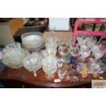 A quantity of various glassware to include Babycha