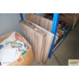 Three wooden draining boards