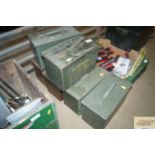 A quantity of ammo boxes